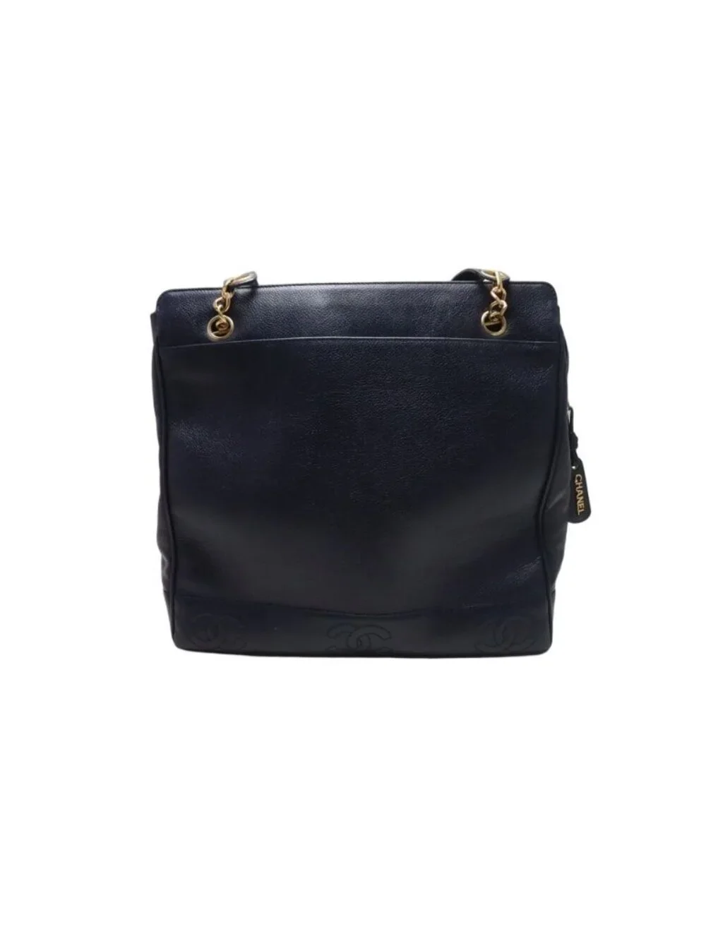 Chanel Triple Coco Caviar Leather Tote